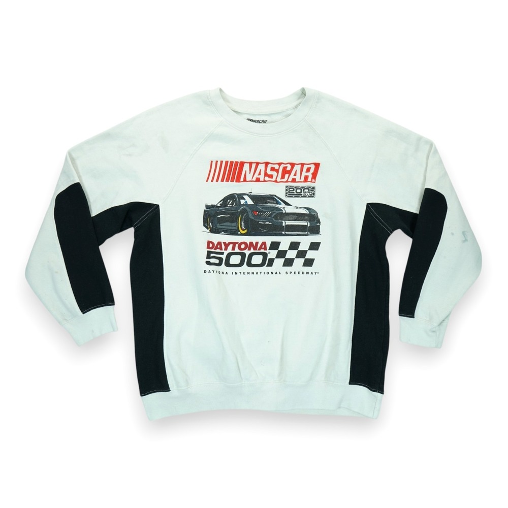 NASCAR Daytona 500 Graphic Sweatshirt Mens XL Colorblock Freeze